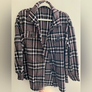 NWOT SHEIN oversized button up flannel shacket
